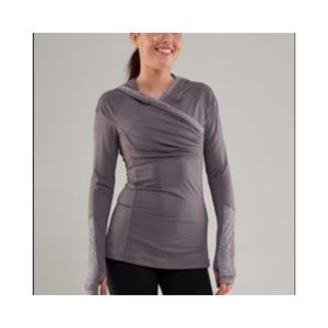 Lululemon Wrap Pullover Hoodie Ponytail Hole